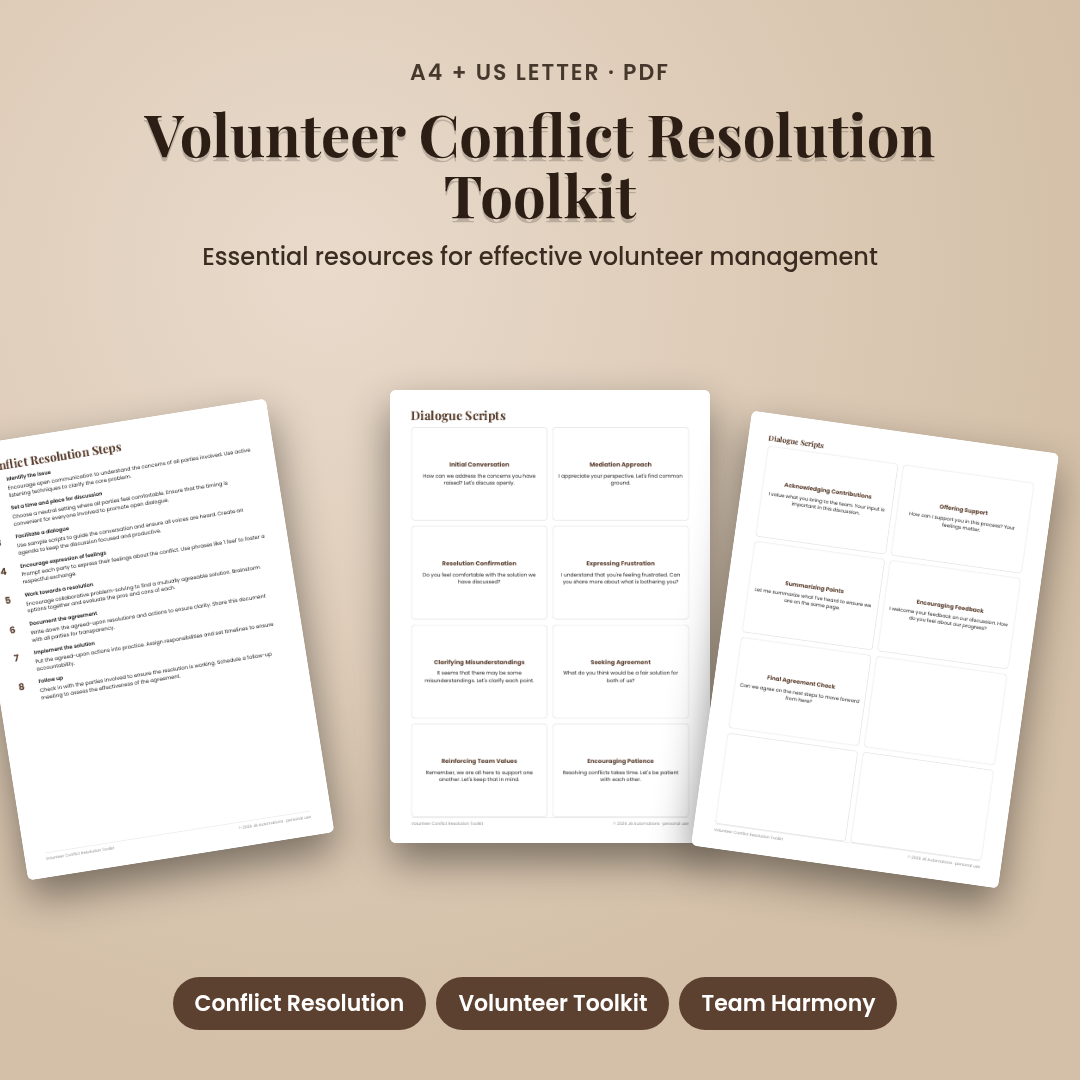 Volunteer Conflict Resolution Toolkit