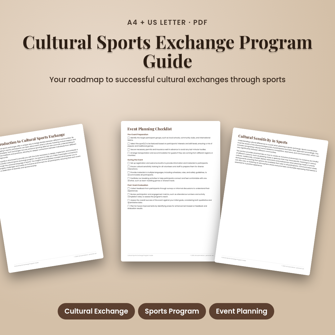 Cultural Sports Exchange Program Guide