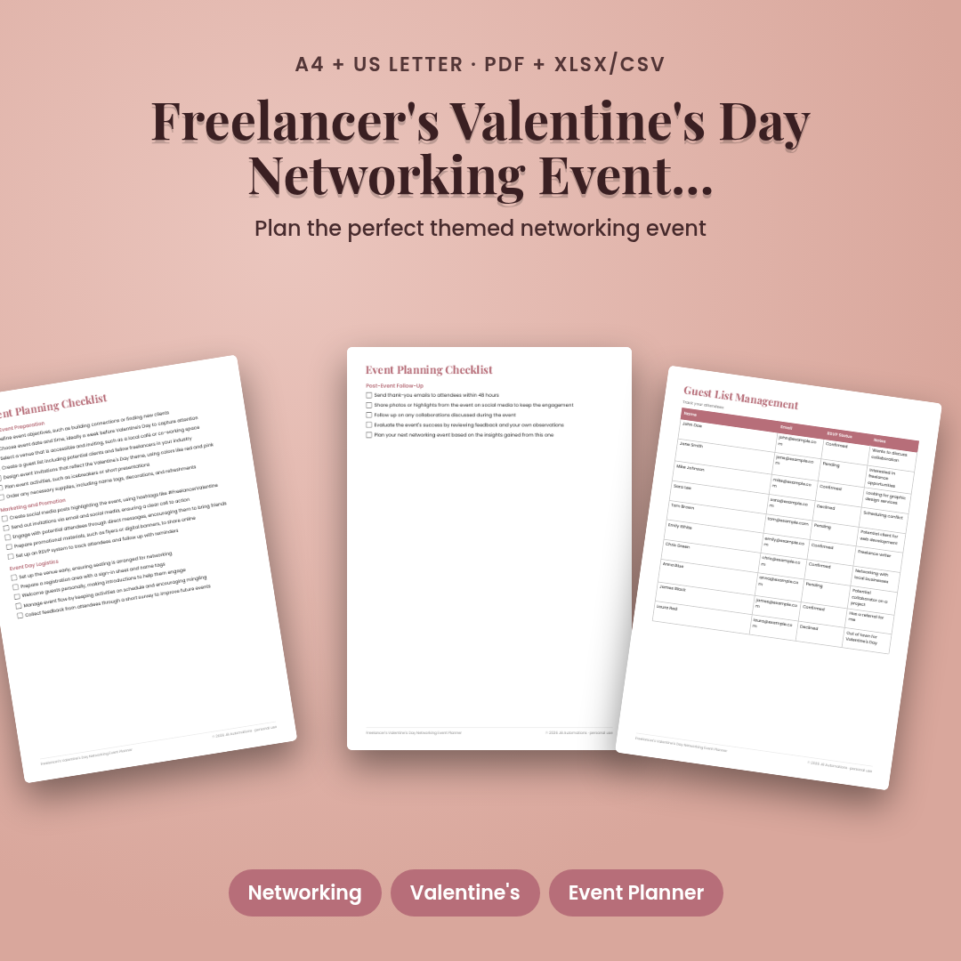 Freelancer's Valentine's Day Networking Event Planner