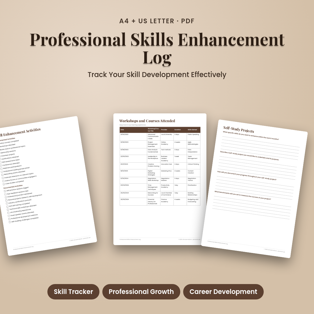 Professional Skills Enhancement Log