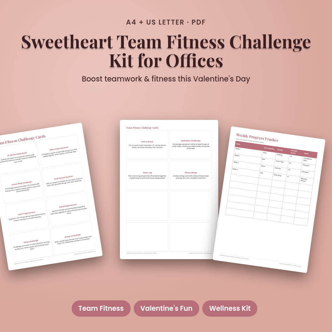 Sweetheart Team Fitness Challenge Kit for Offices