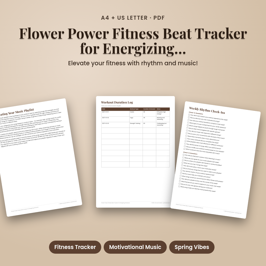 Flower Power Fitness Beat Tracker for Energizing Workouts