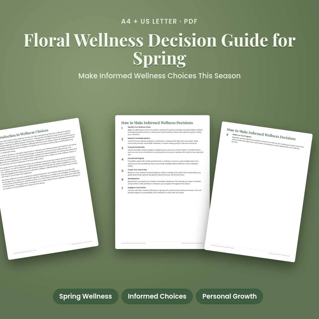Floral Wellness Decision Guide for Spring