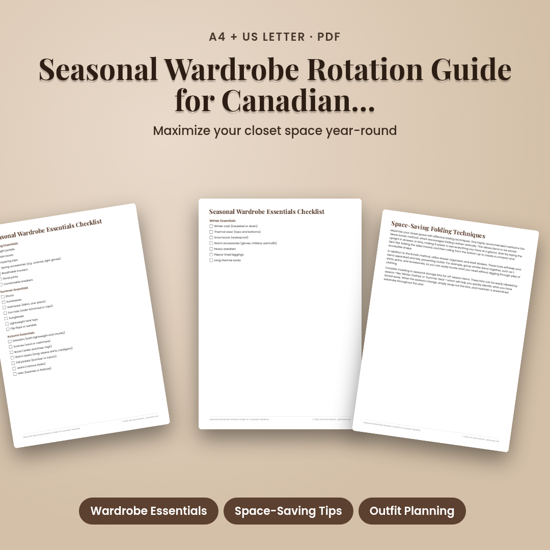 Seasonal Wardrobe Rotation Guide for Canadian Weather