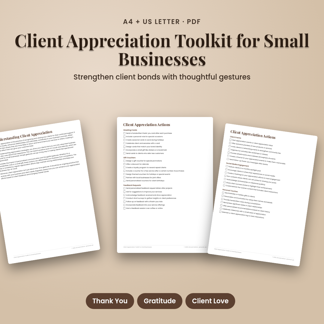 Client Appreciation Toolkit for Small Businesses
