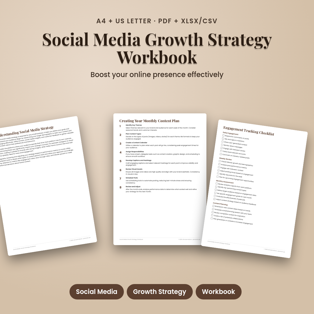Social Media Growth Strategy Workbook