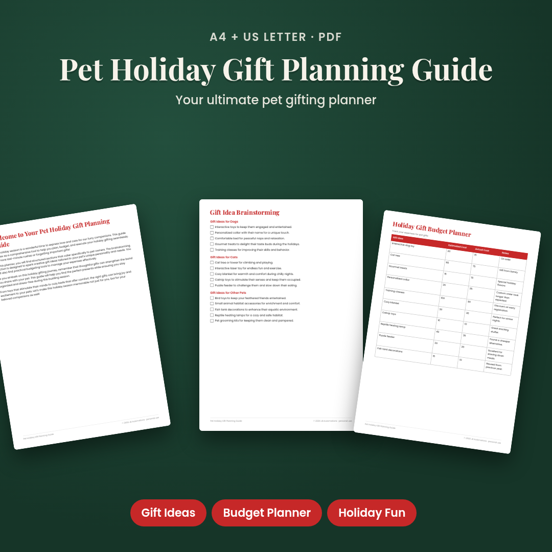 Pet Holiday Gift Planning Guide