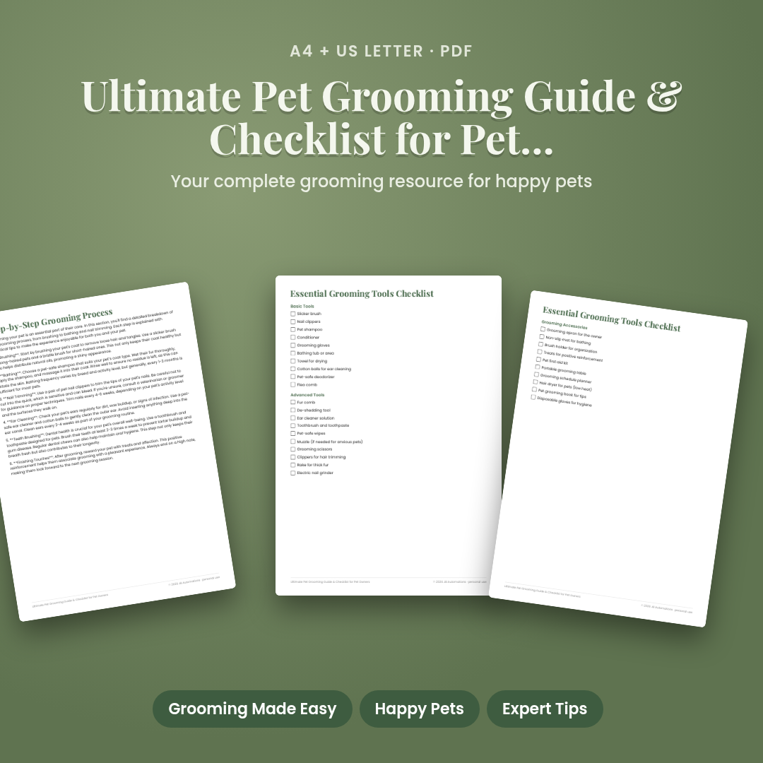 Ultimate Pet Grooming Guide &amp; Checklist for Pet Owners