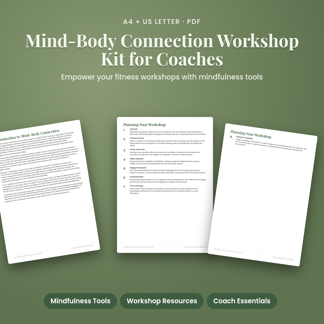 Mind-Body Connection Workshop Kit for Coaches