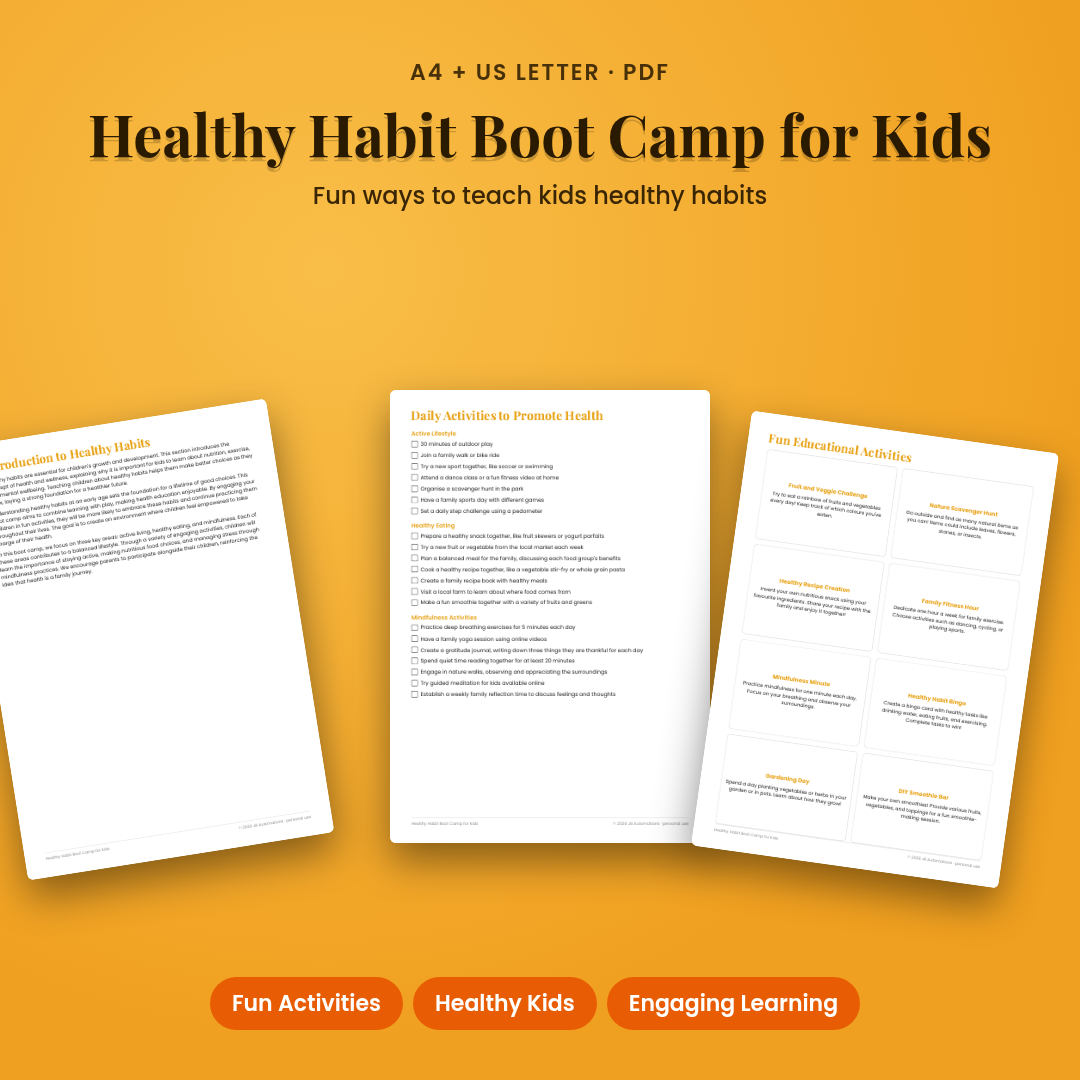 Healthy Habit Boot Camp for Kids