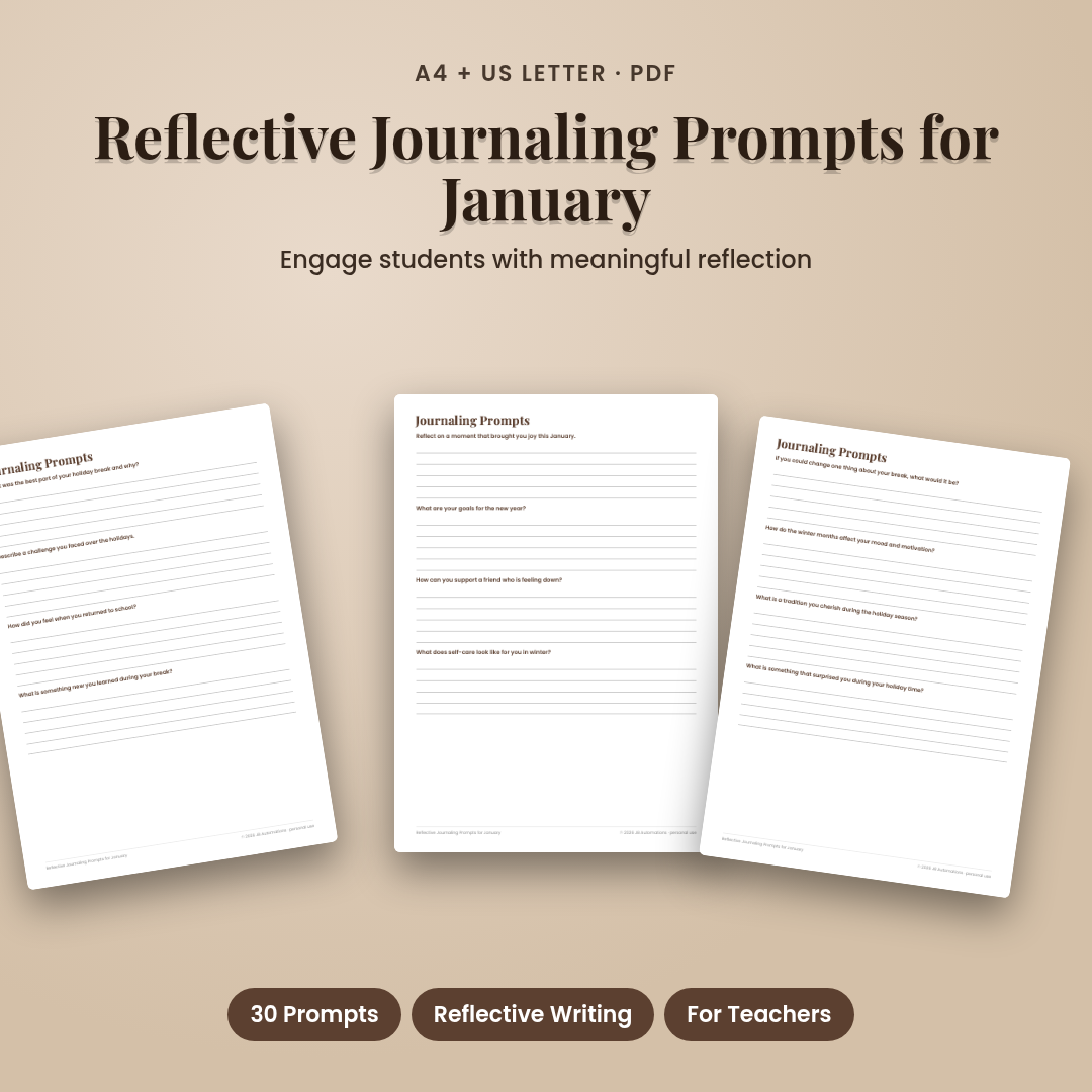 Reflective Journaling Prompts for January