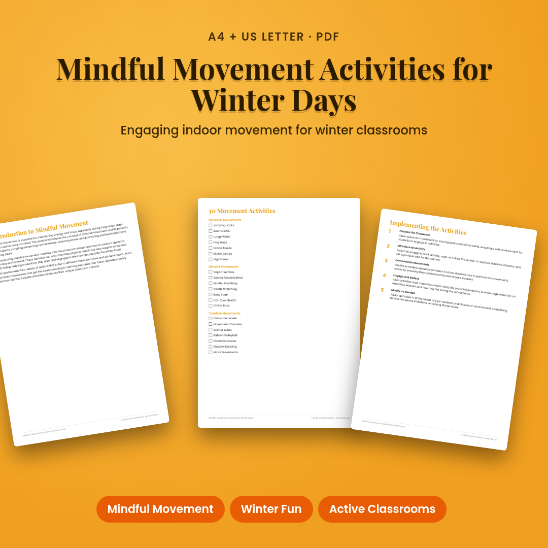 Mindful Movement Activities for Winter Days