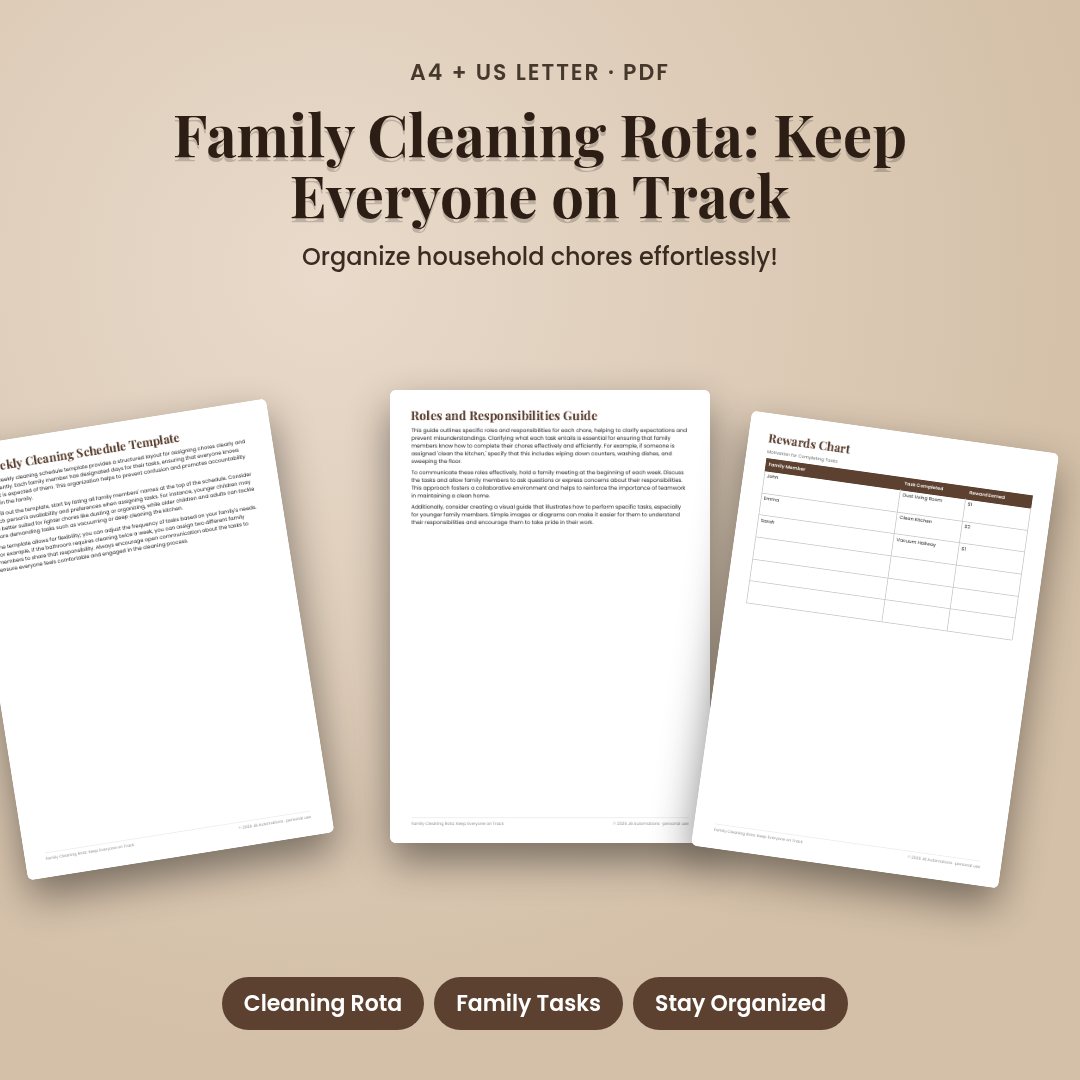 Family Cleaning Rota: Keep Everyone on Track