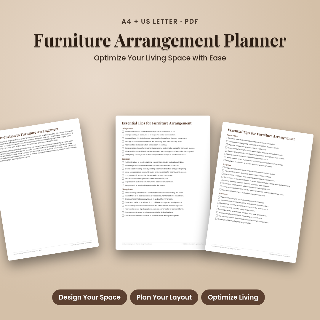 Furniture Arrangement Planner: Design Your Space