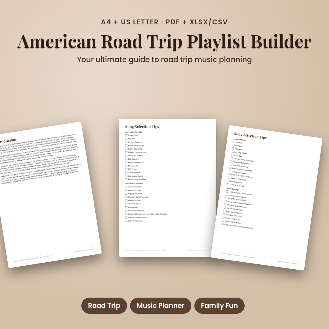American Road Trip Playlist Builder: Create the Perfect Soundtrack
