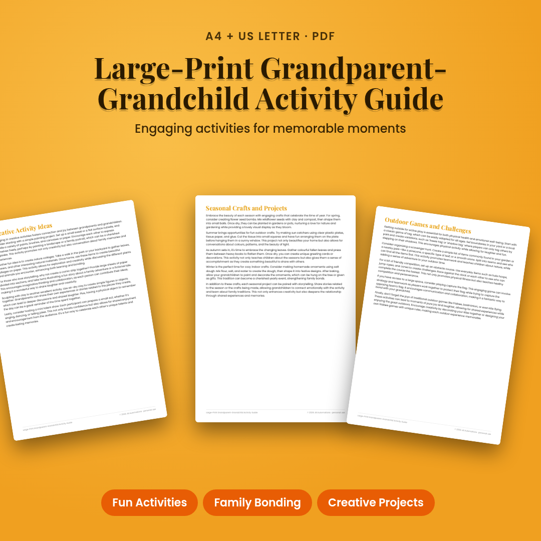 Large-Print Grandparent-Grandchild Activity Guide