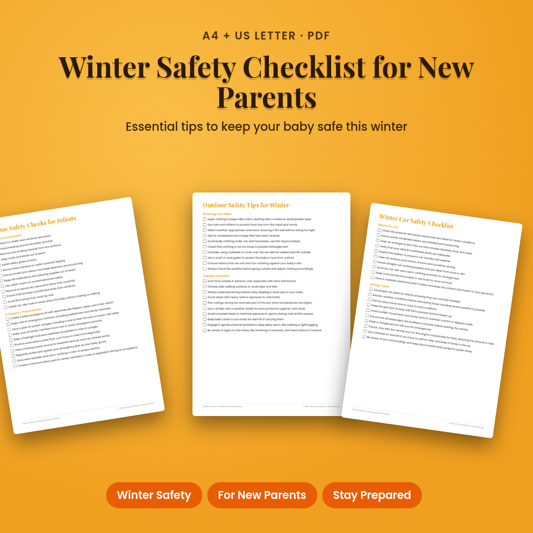 Winter Safety Checklist for New Parents