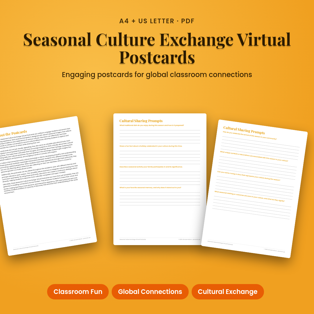 Seasonal Culture Exchange Virtual Postcards