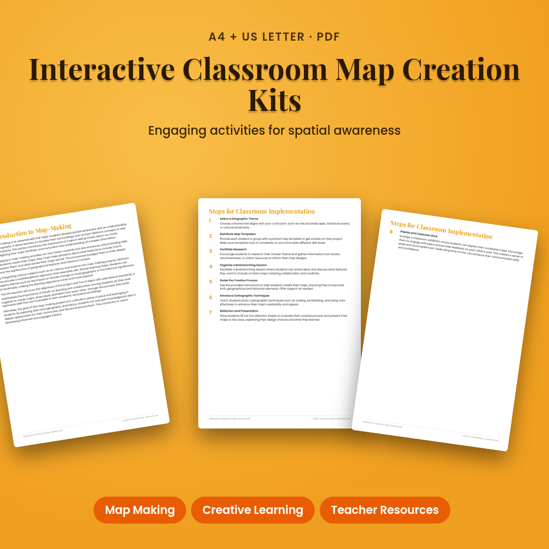 Interactive Classroom Map Creation Kits