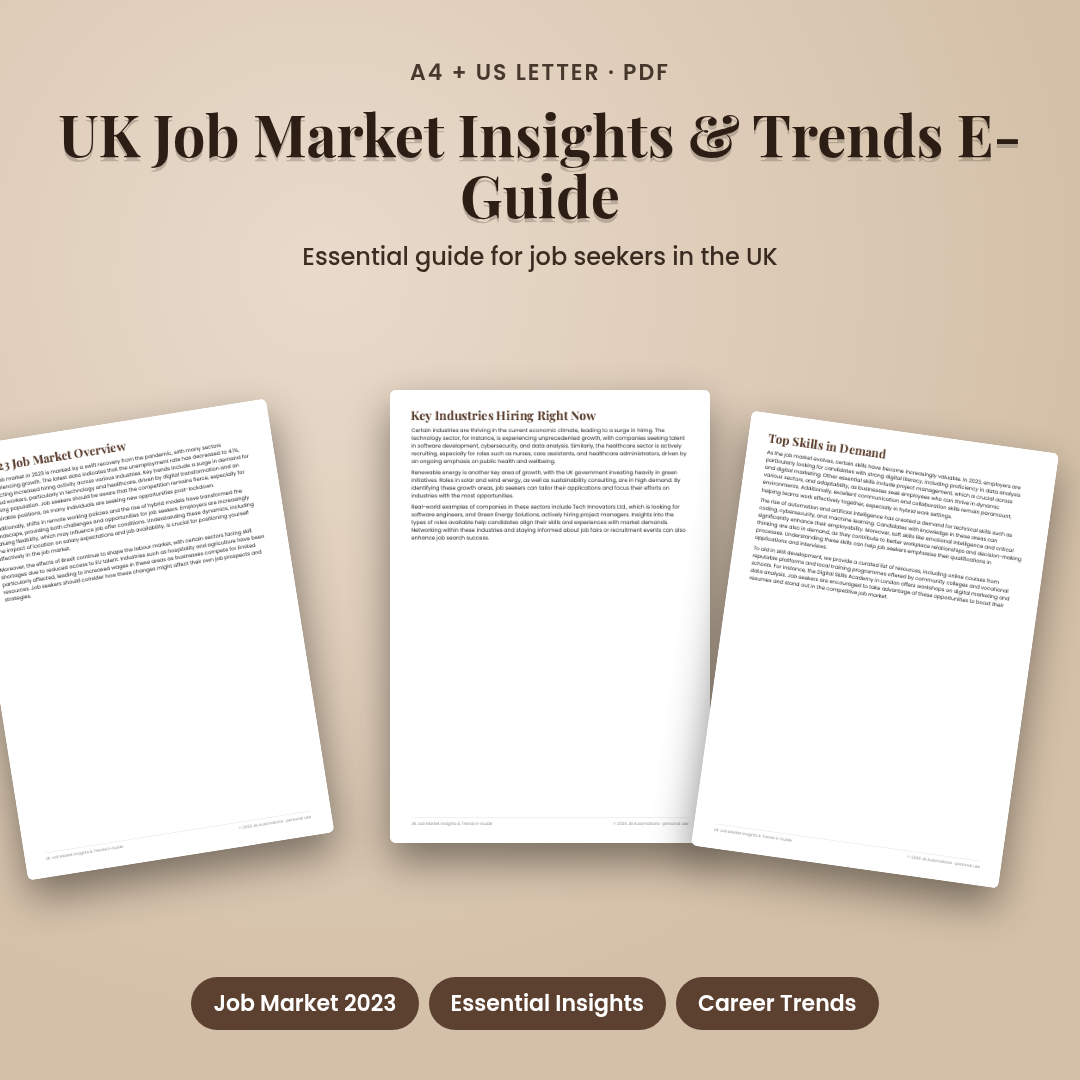 UK Job Market Insights &amp; Trends E-Guide