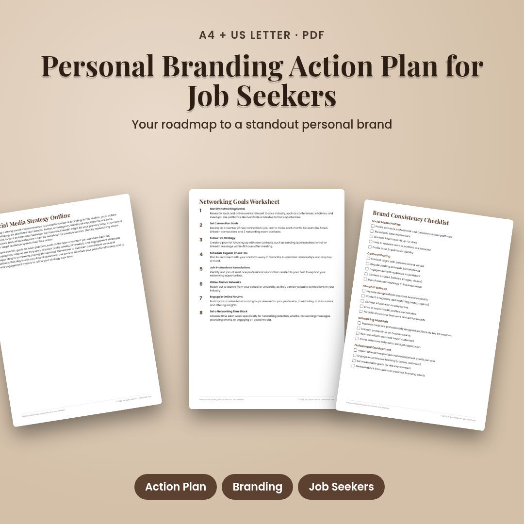 Personal Branding Action Plan for Job Seekers