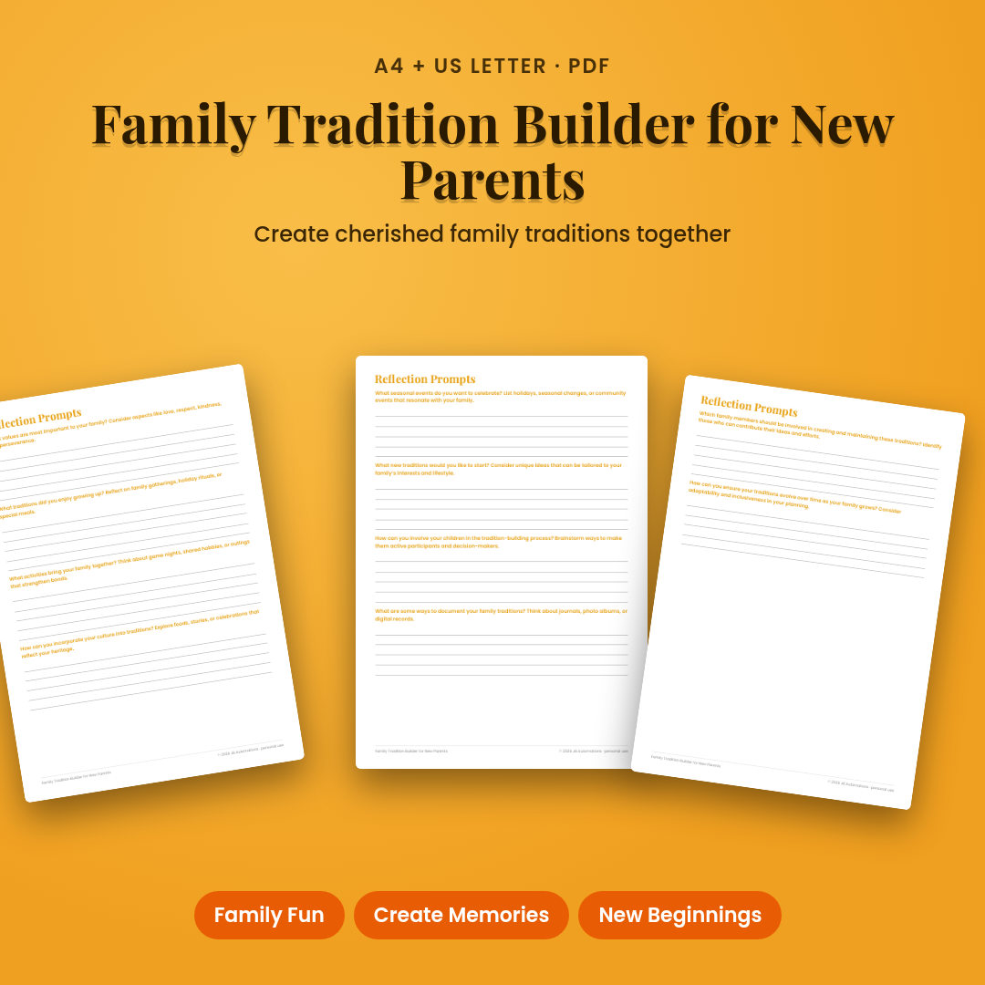 Family Tradition Builder for New Parents