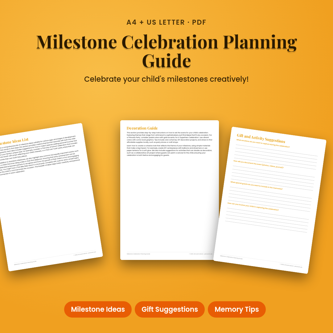 Milestone Celebration Planning Guide