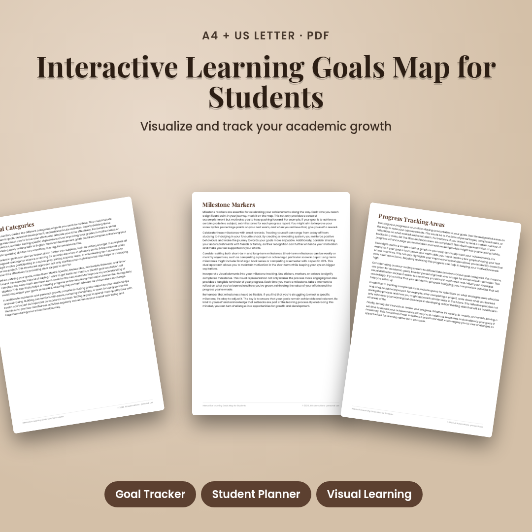 Interactive Learning Goals Map for Students