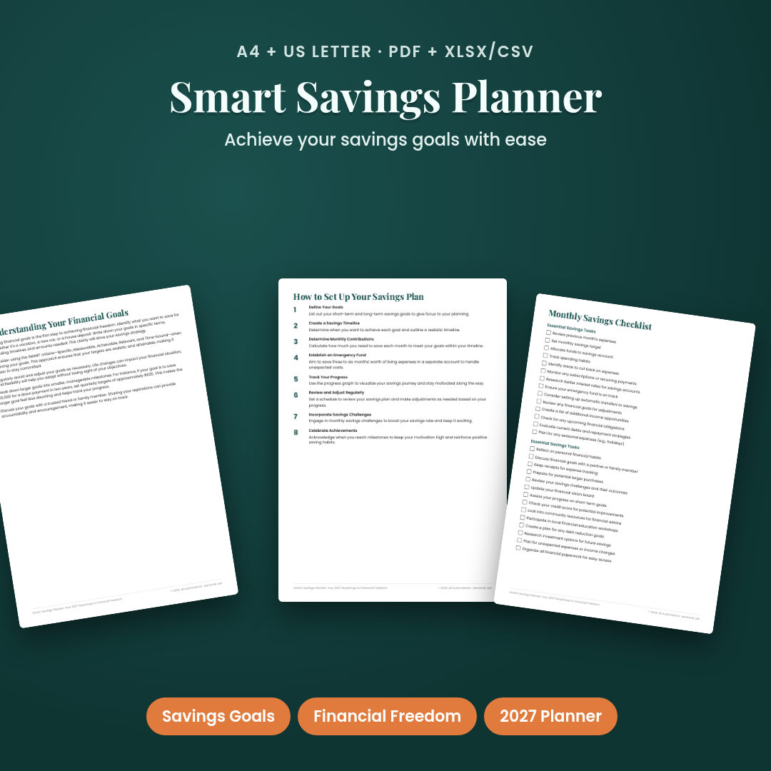 Smart Savings Planner: Your 2027 Roadmap to Financial Freedom