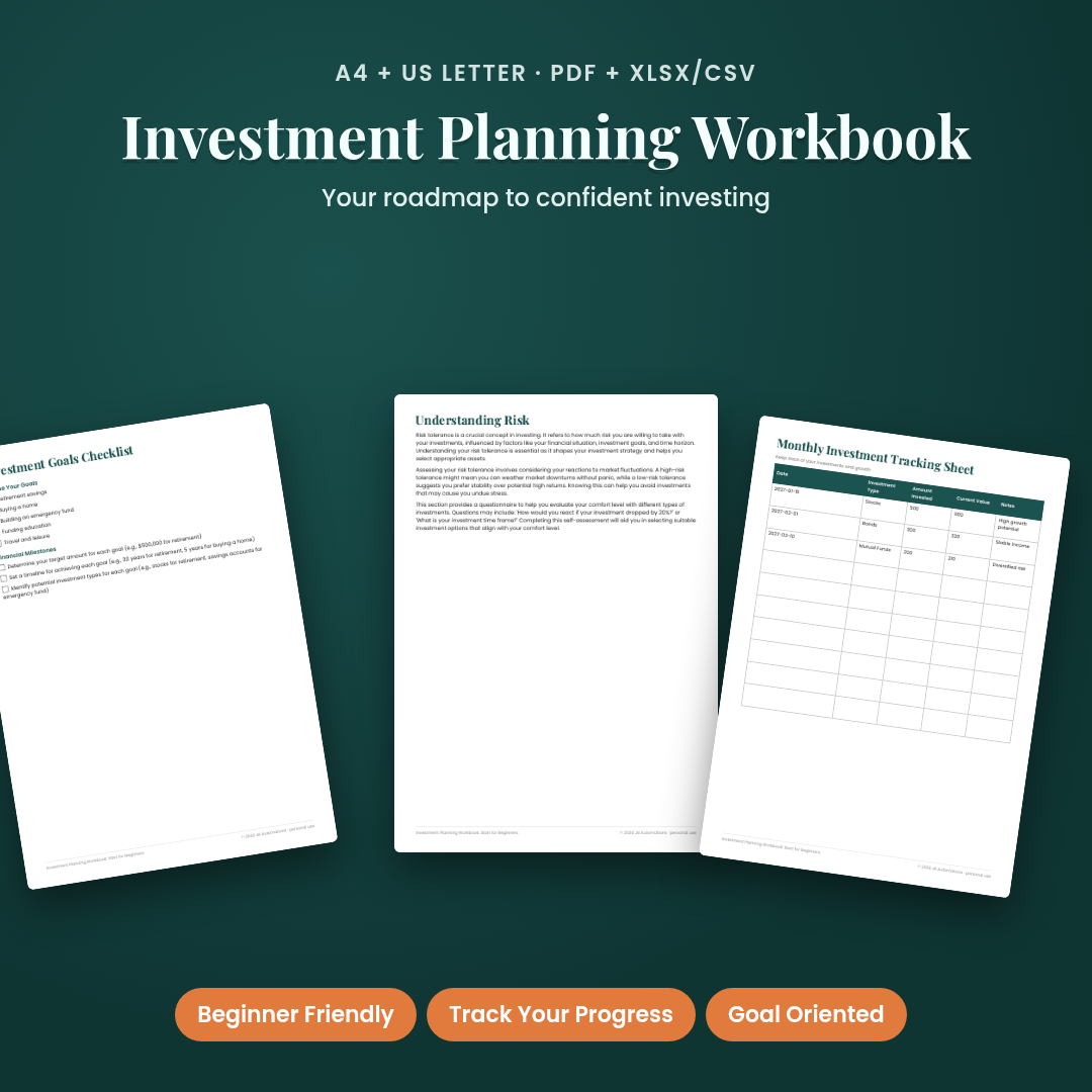 Investment Planning Workbook: Start for Beginners