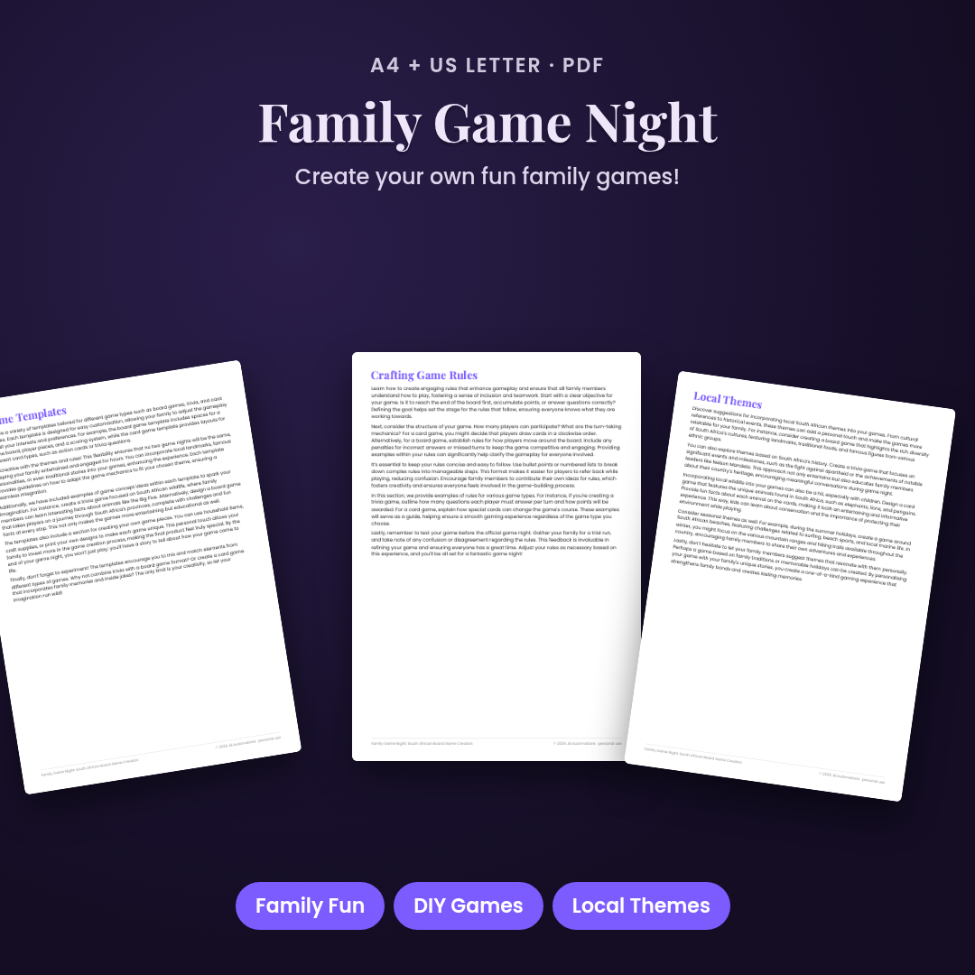Family Game Night: South African Board Game Creators