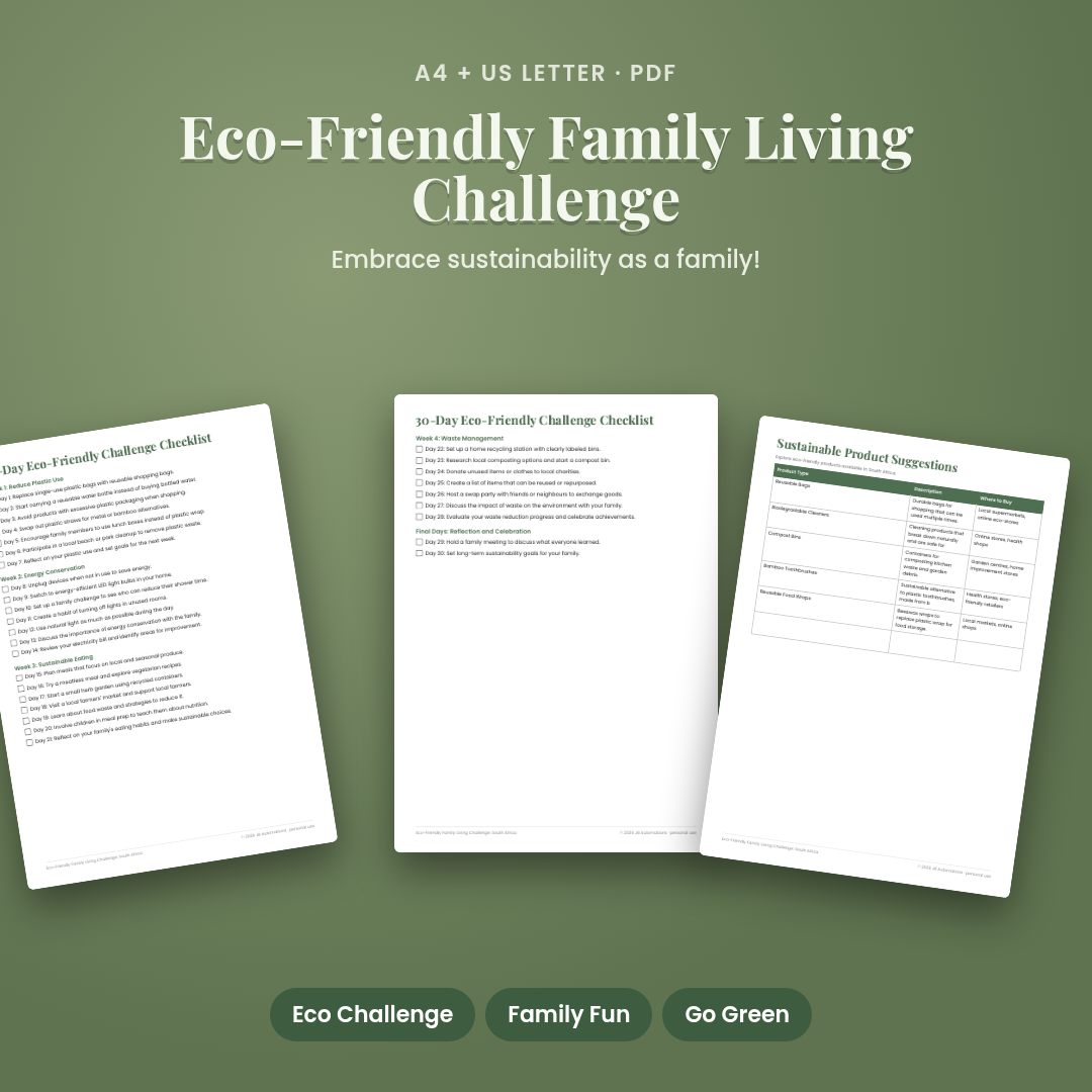 Eco-Friendly Family Living Challenge: South Africa