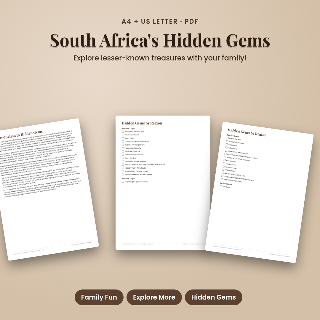 South Africa's Hidden Gems: Family Exploration Guide
