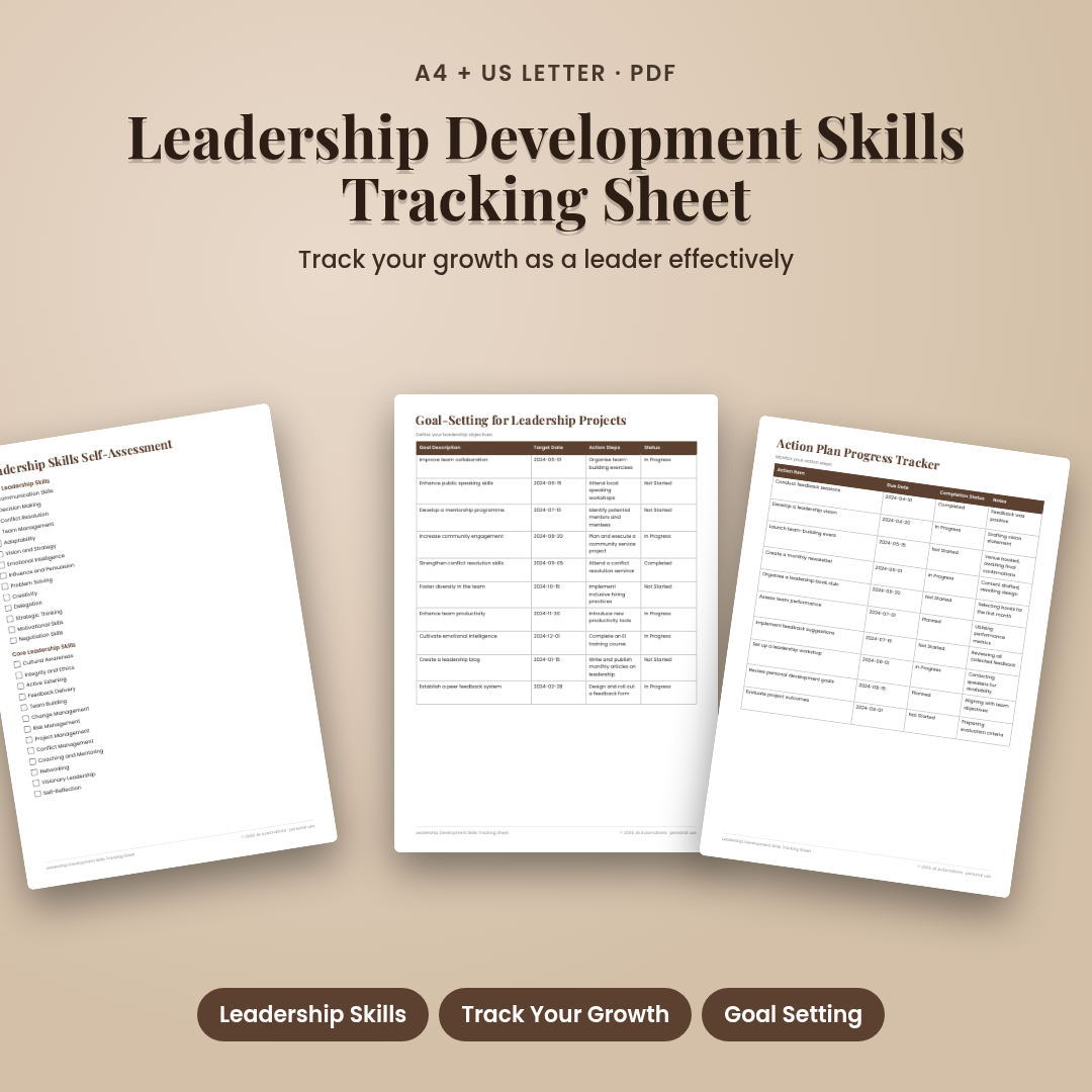 Leadership Development Skills Tracking Sheet