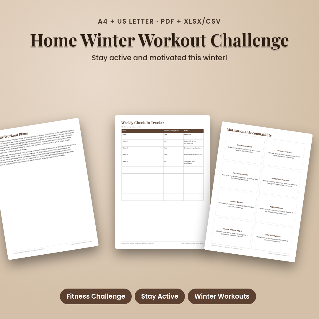 Home Winter Workout Challenge – 28-Day Fitness Plan