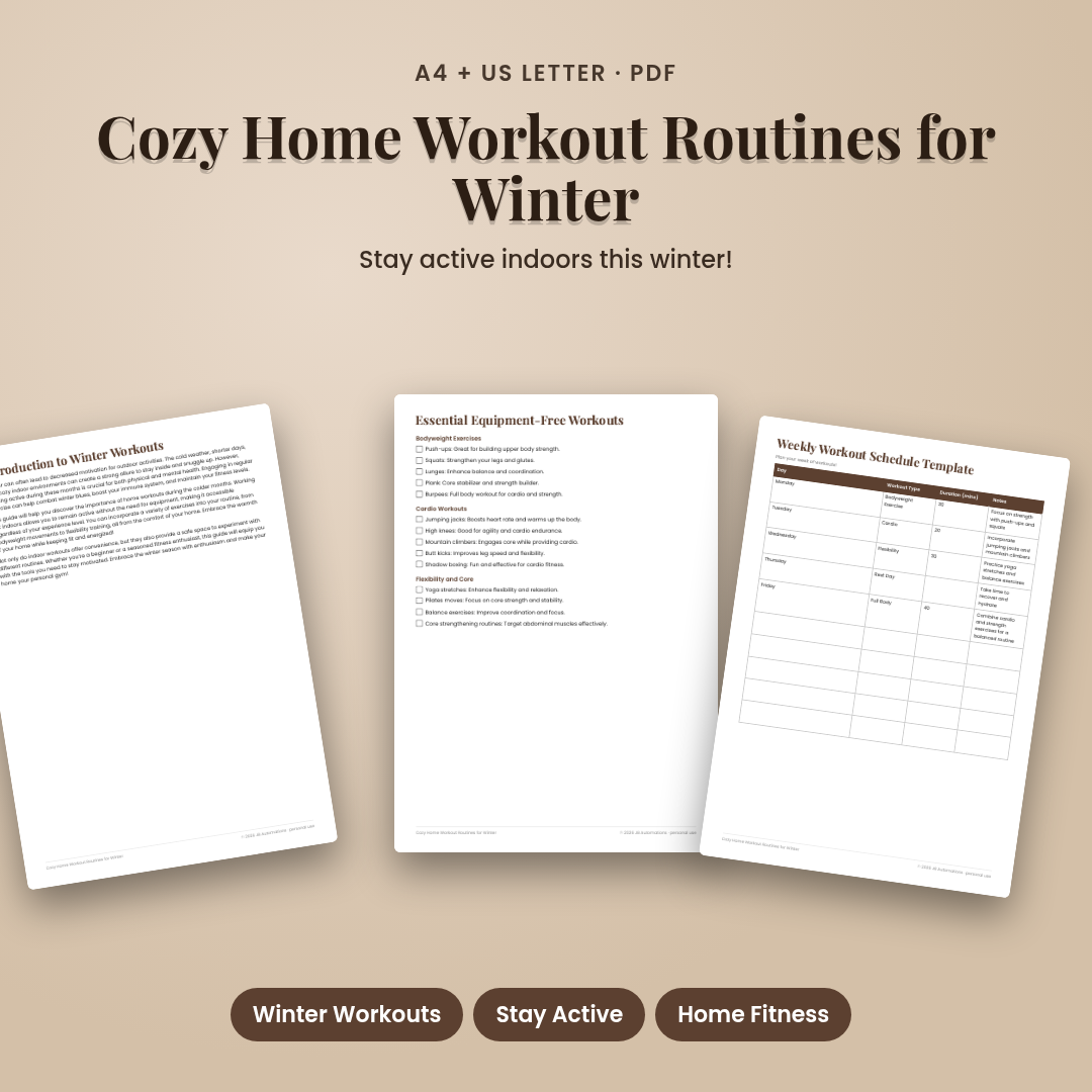 Cozy Home Workout Routines for Winter