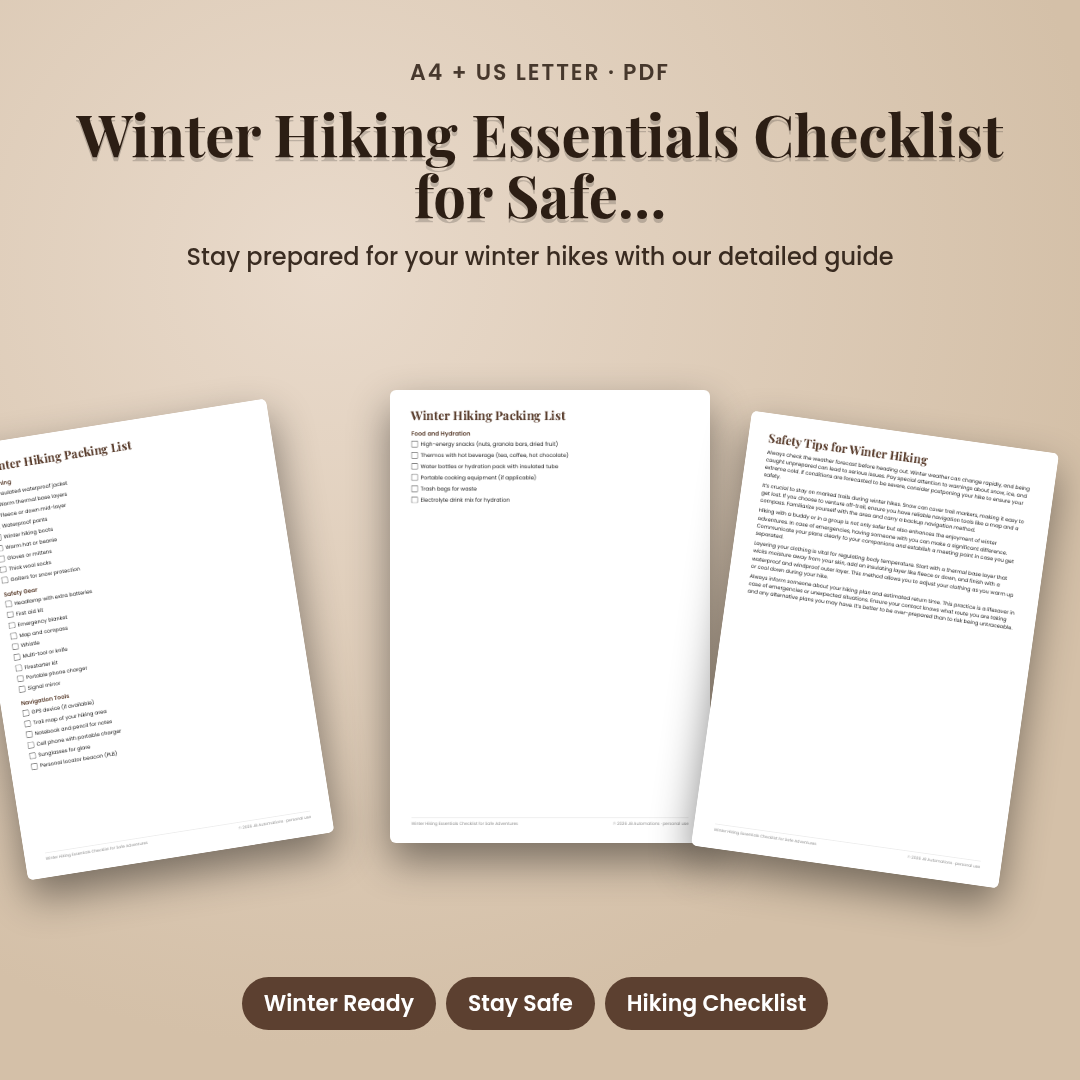 Winter Hiking Essentials Checklist for Safe Adventures