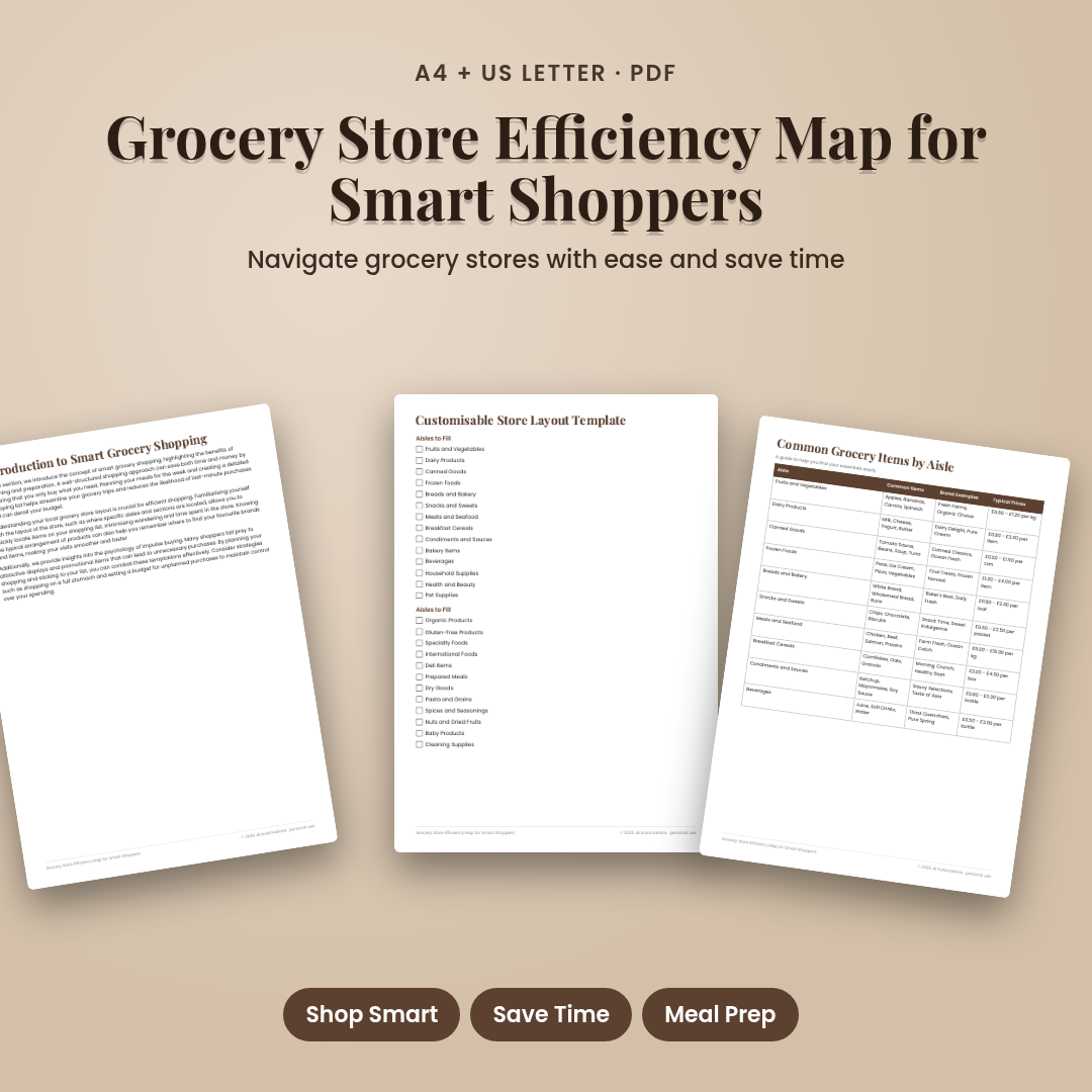 Grocery Store Efficiency Map for Smart Shoppers