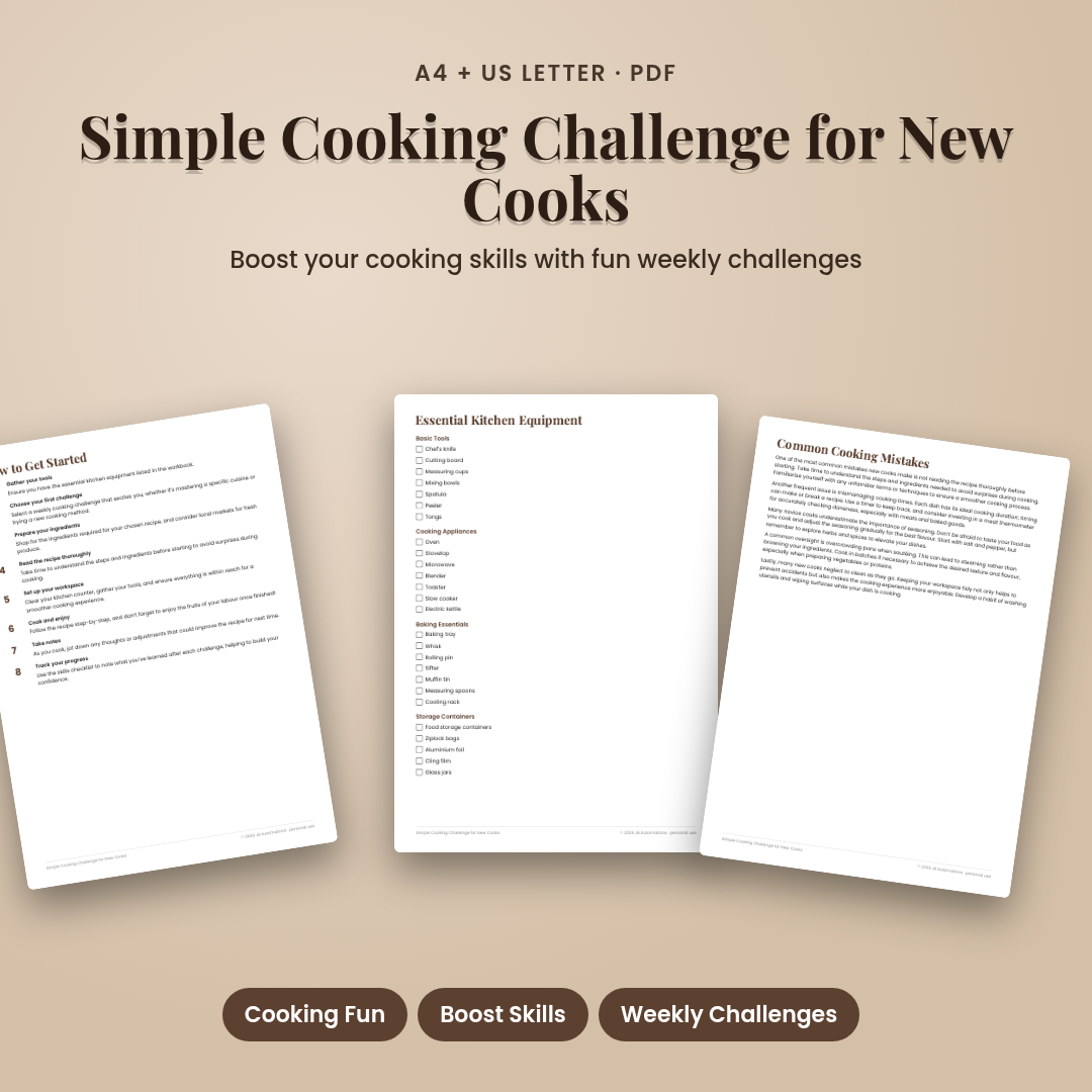Simple Cooking Challenge for New Cooks