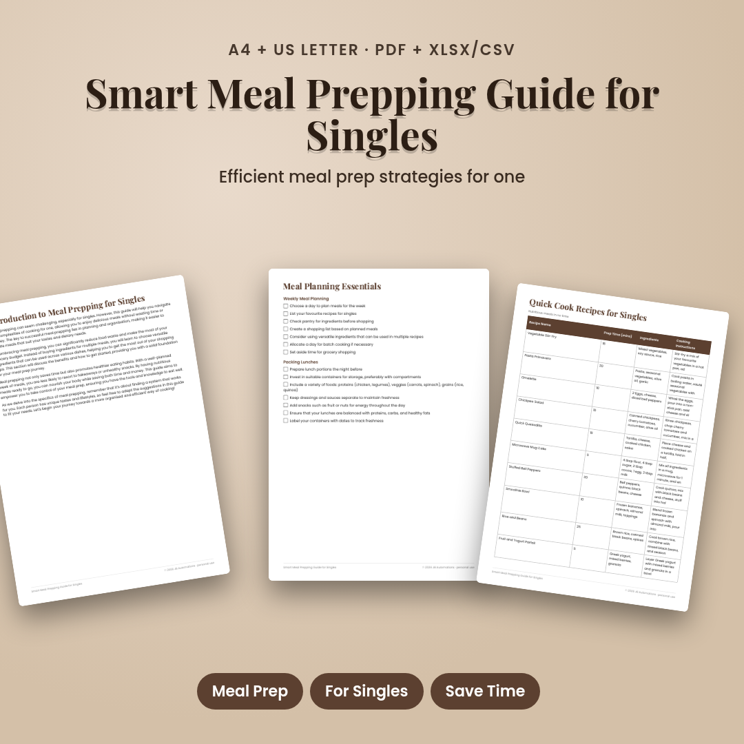 Smart Meal Prepping Guide for Singles