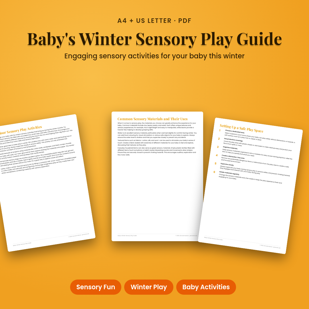 Baby's Winter Sensory Play Guide