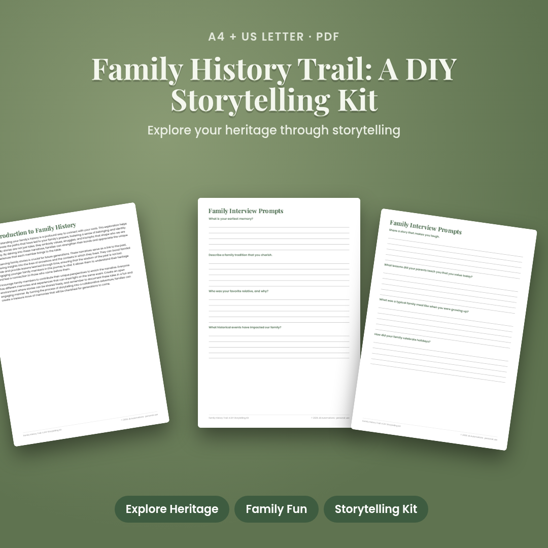 Family History Trail: A DIY Storytelling Kit