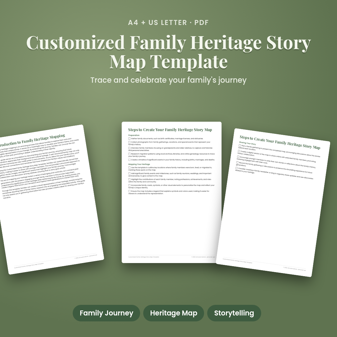 Customized Family Heritage Story Map Template