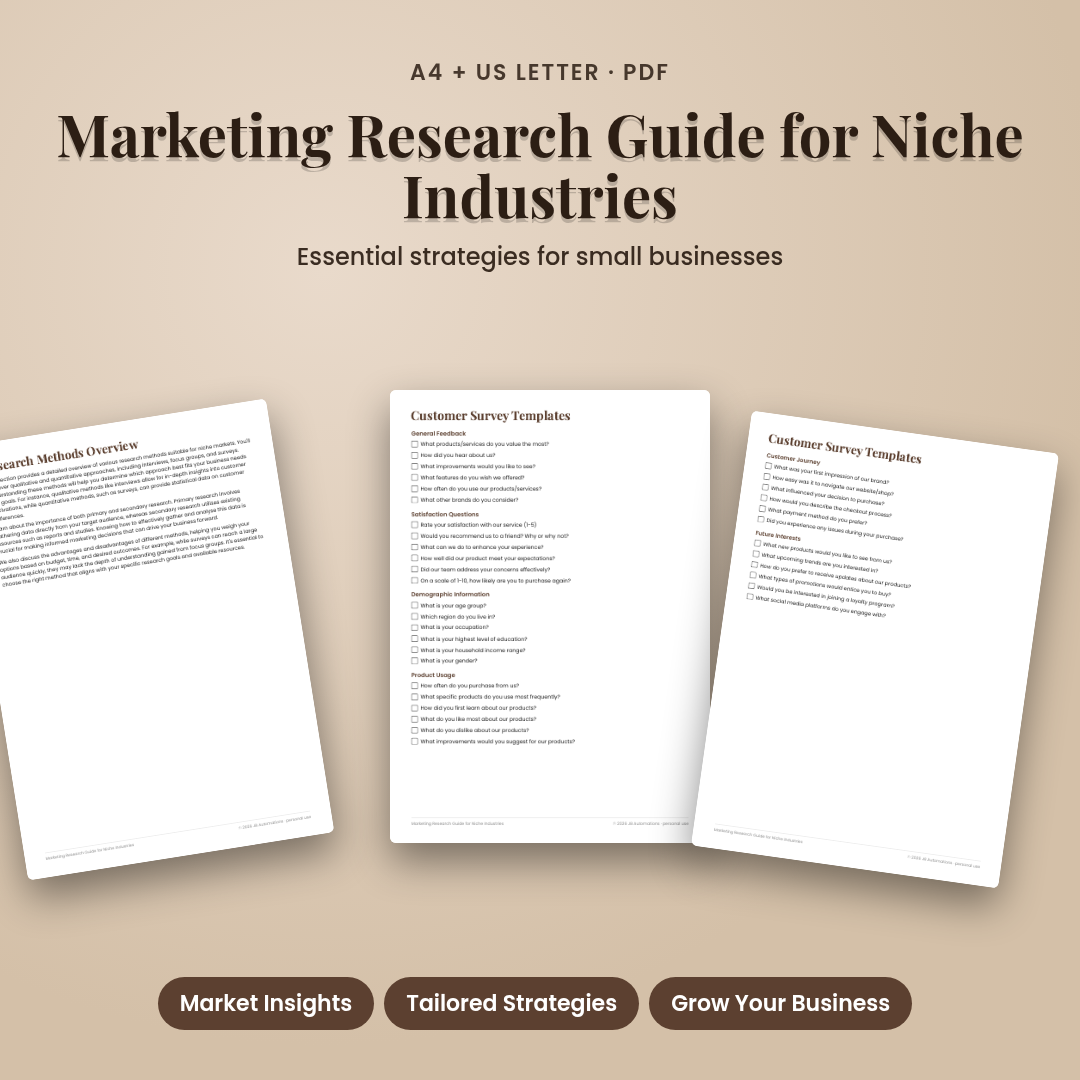 Marketing Research Guide for Niche Industries