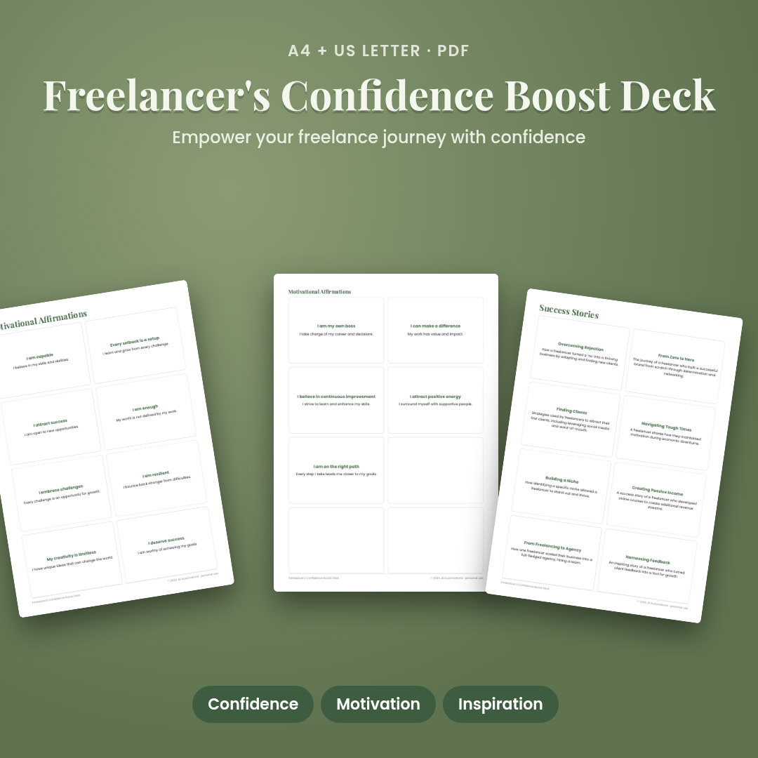 Freelancer's Confidence Boost Deck