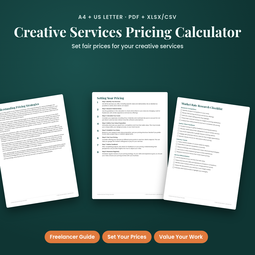 Creative Services Pricing Calculator