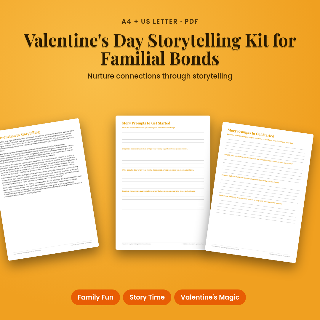 Valentine's Day Storytelling Kit for Familial Bonds