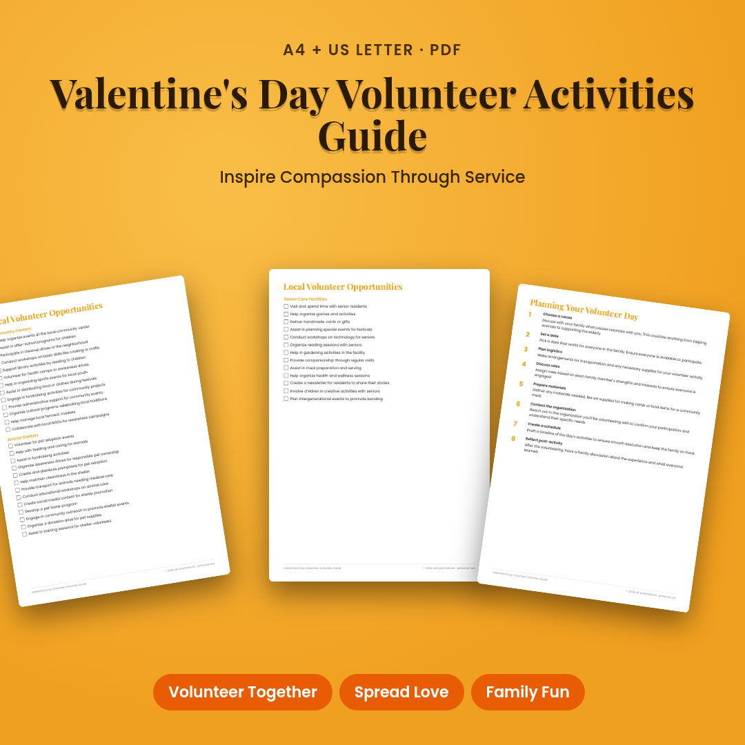 Valentine's Day Volunteer Activities Guide