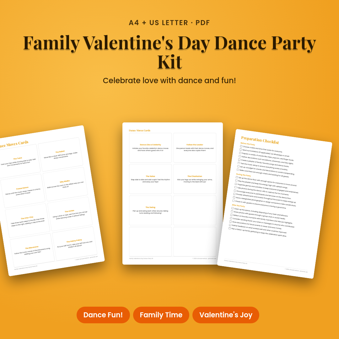 Family Valentine's Day Dance Party Kit