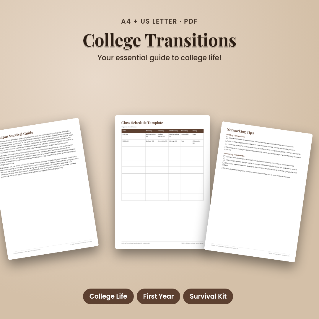 College Transitions: New Student Orientation Kit